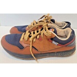 Lems Trailhead Blue Brown Sequoia Leather Hiking Shoes Women's Size 8 B